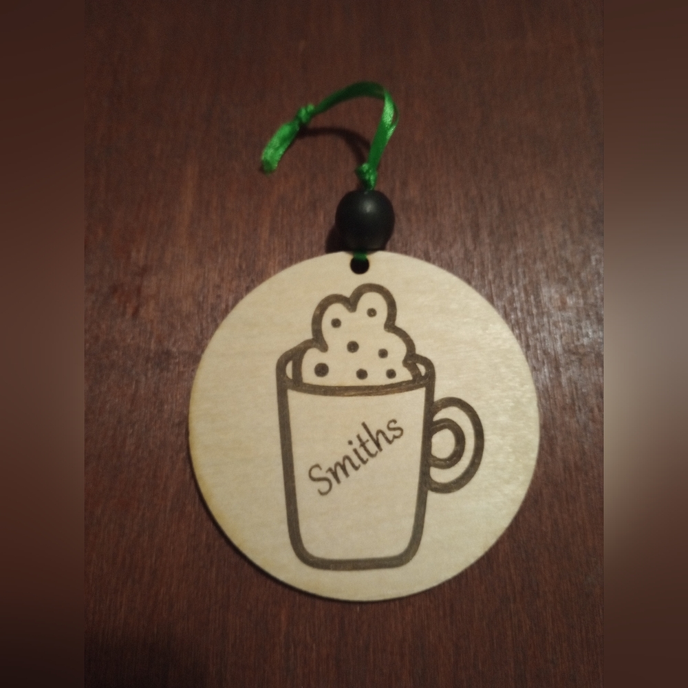 Personalized Hot cocoa/ coffee mug  ornament